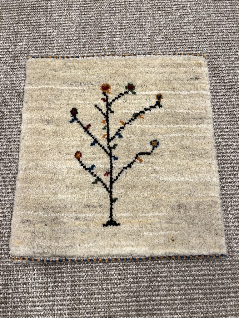 Gabbeh Tappeto persiano 40 x 40 Beige (Iran) Annodato A Mano