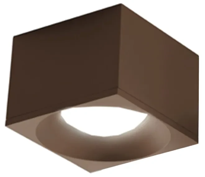 Plafoniera Contemporanea Pocket Metallo Ruggine Led 15W