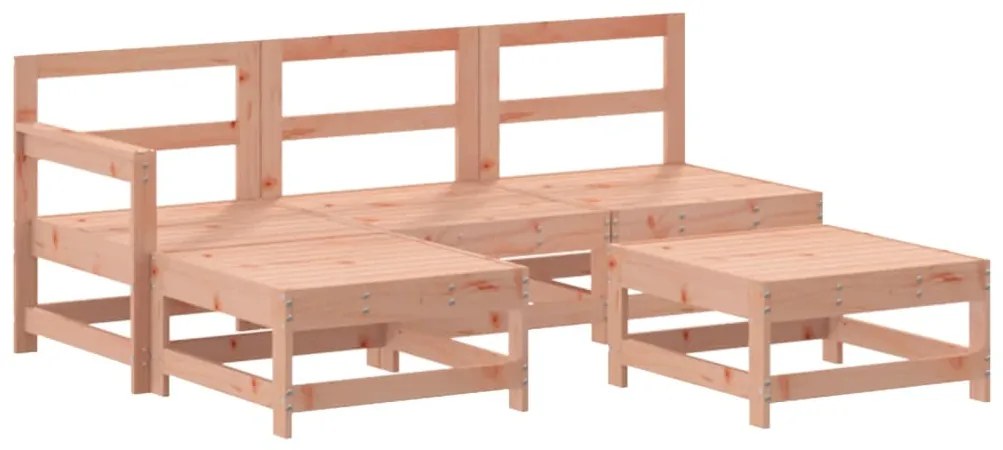 Set salotto da giardino 5 pz in legno massello di douglas