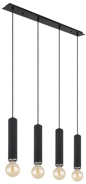 Globo 15499-4H - Lampadario a sospensione con filo MARION 4xE27/60W/230V legno nero