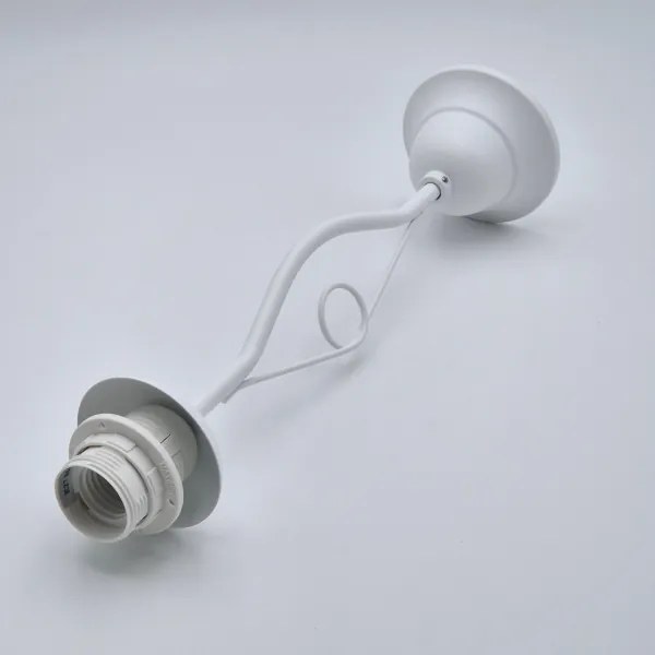 Lampadario a sospensione con supporto rigido RETRO II 1xE27/60W/230V bianco