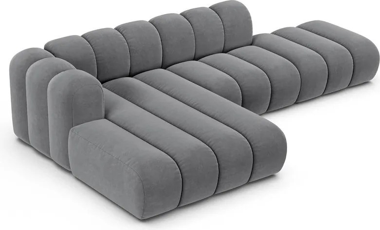 Divano angolare grigio chiaro ad angolo sinistro Lupine - Micadoni Home