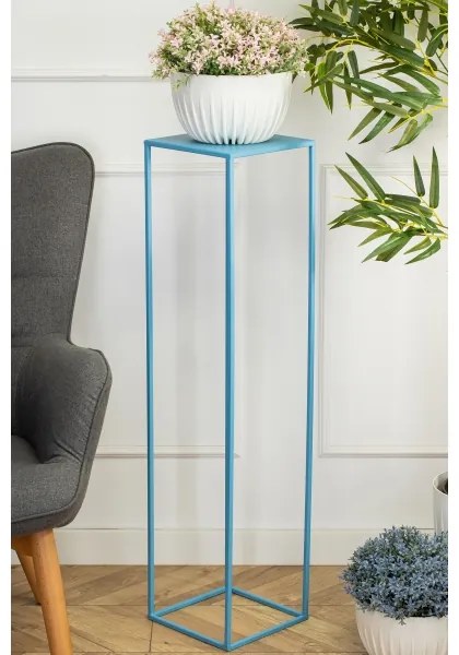 Portafiori 100x24 cm blu