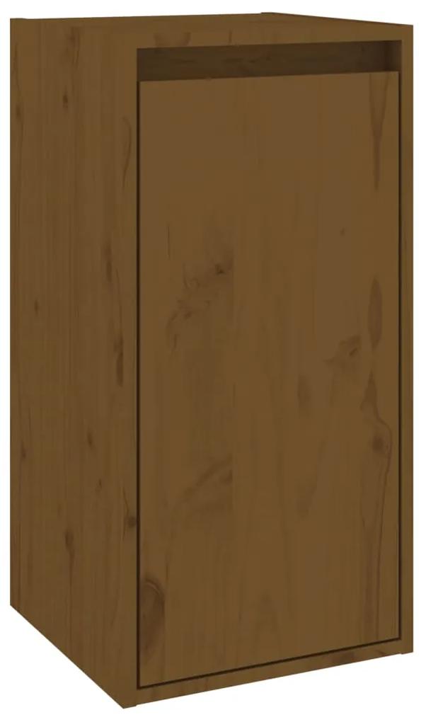 Pensile marrone miele 30x30x60 cm in legno massello di pino