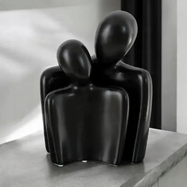 Elegante decorazione da tavolo nera, 20 x 5,5 x 14,5 cm