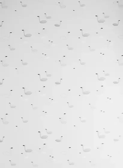 Ferm Living Carta da parati Swan - Grey