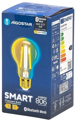 Lampadina LED FILAMENT A60 E27/6W/230V 2700-6500K - Aigostar