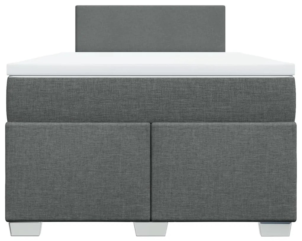 Giroletto a molle con materasso grigio scuro 120x190cm tessuto