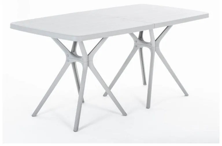 Tavolo da pranzo per giardino Portofino NEW GARDEN struttura e superficie in Polipropilene  grigio per 6 persone 160x85cm