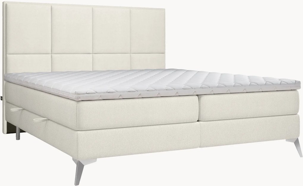 Letto boxspring con contenitore fatto a mano Cube, H3 cm