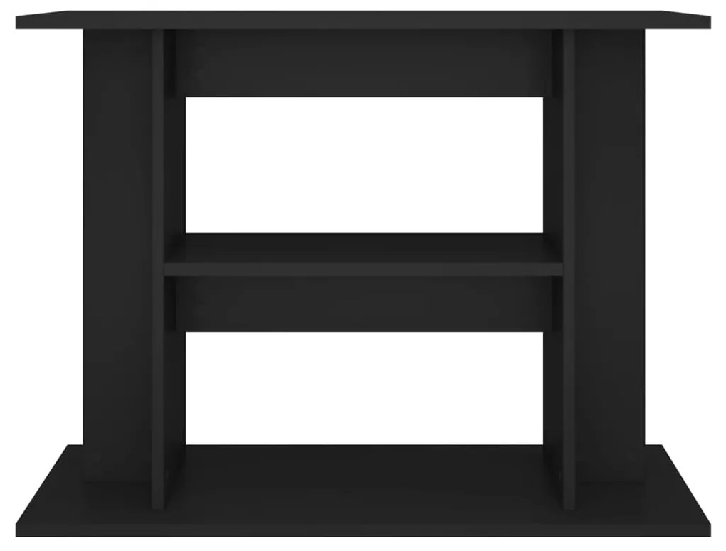 Supporto per acquario 80x35x60 cm in legno multistrato nero