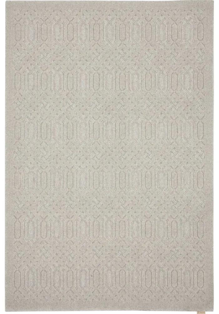 Tappeto in lana grigio chiaro 133x190 cm Dive - Agnella