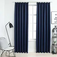 Tende Oscuranti con Ganci 2 pz Blue 140x175 cm cod mxl 68127