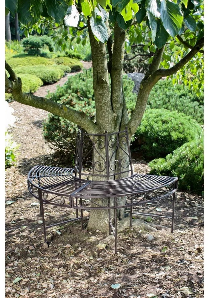 Panchina da giardino in metallo nero Narvi - Garden Pleasure