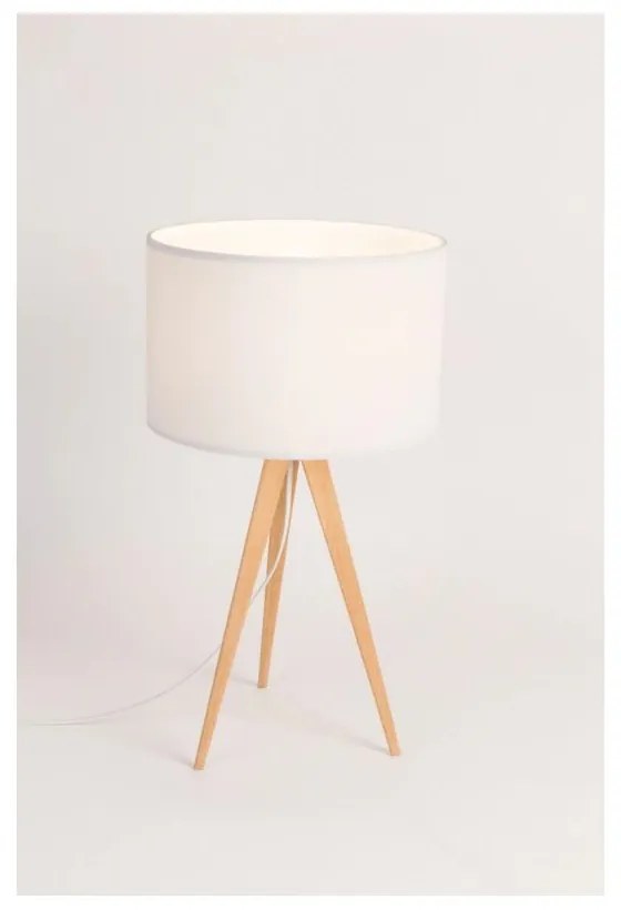 Lampada da tavolo bianca Legno, ø 28 cm Tripod - Zuiver