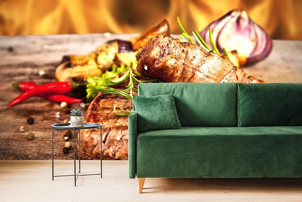 Carta da parati – Bistecca di manzo alla griglia