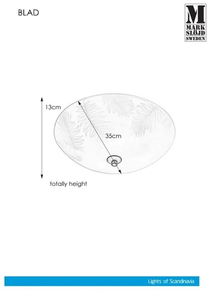 Markslöjd 107754 - Plafoniera BLAD 2xE14/40W/230V diametro 35 cm