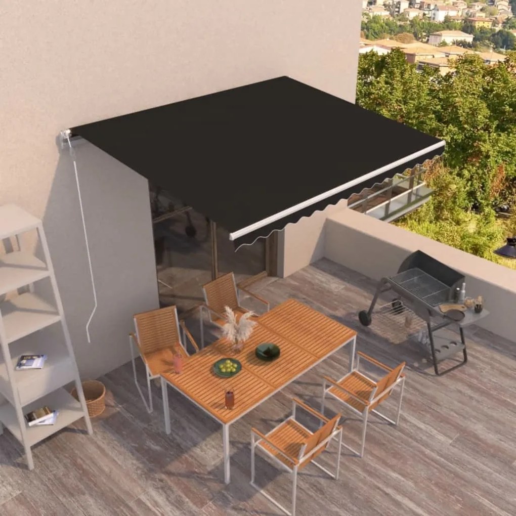 Tenda Da Sole Retrattile Automatica 450x350 Cm Antracite /