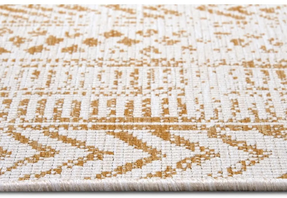 Tappeto per esterni giallo ocra e bianco 80x350 cm Biri - NORTHRUGS