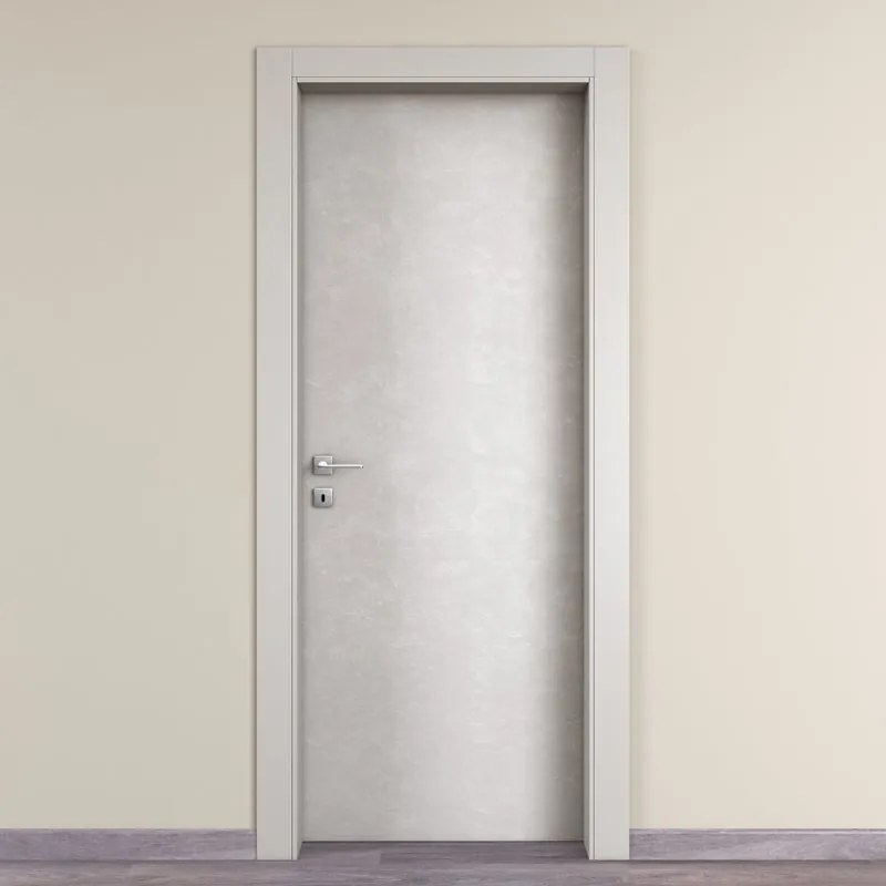 Porta tamburata battente Hunk Lunar grigio L 70 x H 210 cm destra