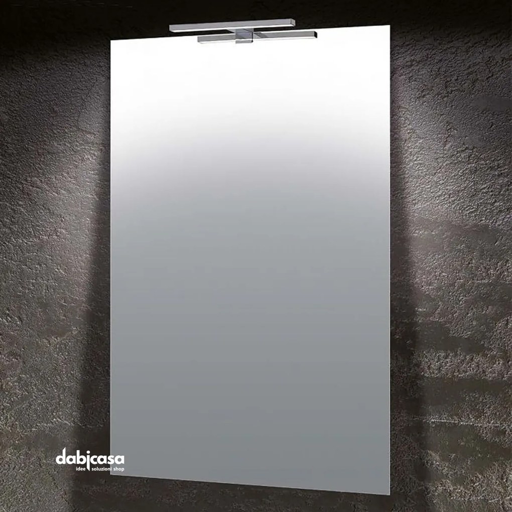 Specchio a Filo "Linea Luce" con Lampada a Led in ABS 60X80cm