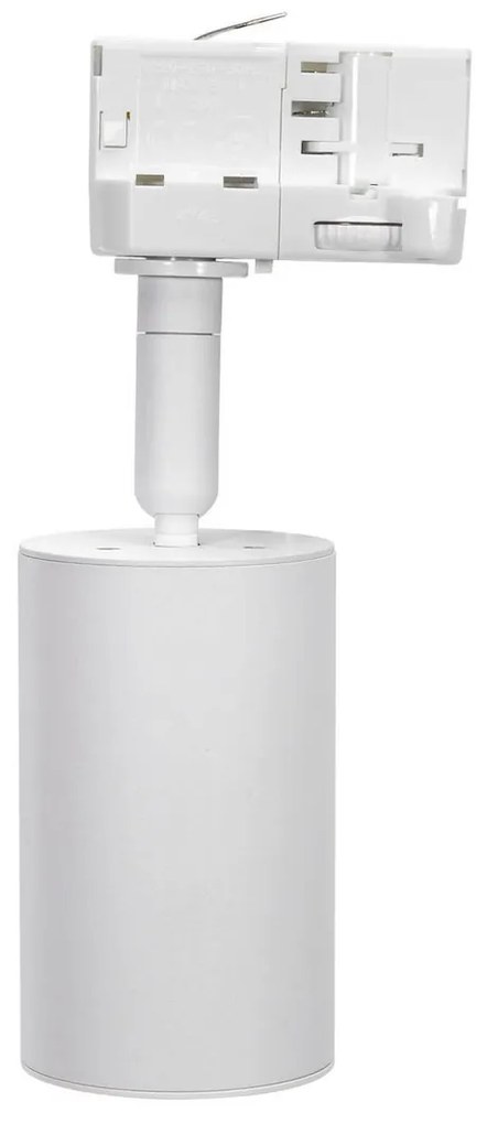 Faro GU10 per binario Trifase in alluminio Bianco