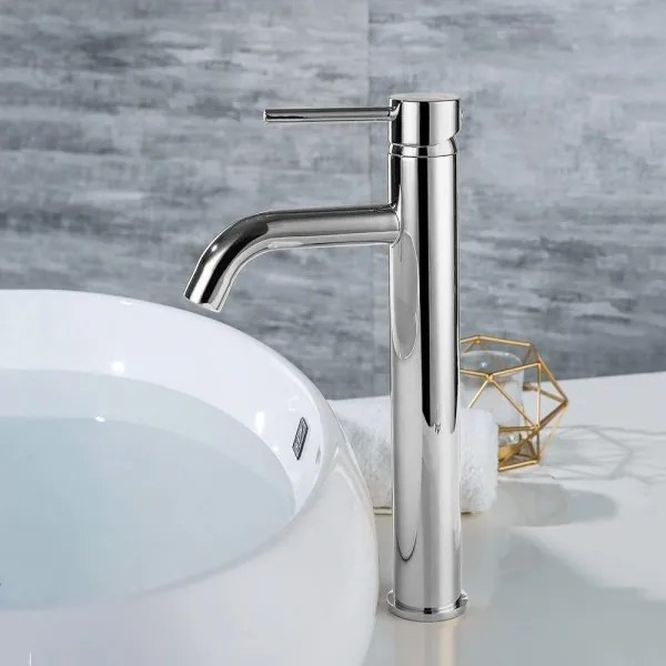 REA-B4104 - Miscelatore per lavabo LUNGO 28 cm, cromo lucido
