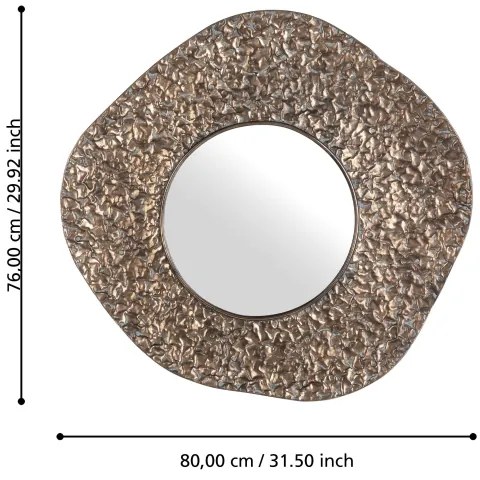 Eglo 425073 - Specchio da parete TOAMASINA 76x80 cm bronzo