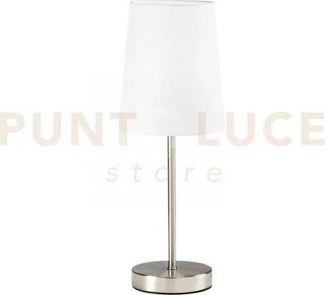 Lampada da tavolo sally nickel 1 luce attacco e14 15x15x41,8cm in m...