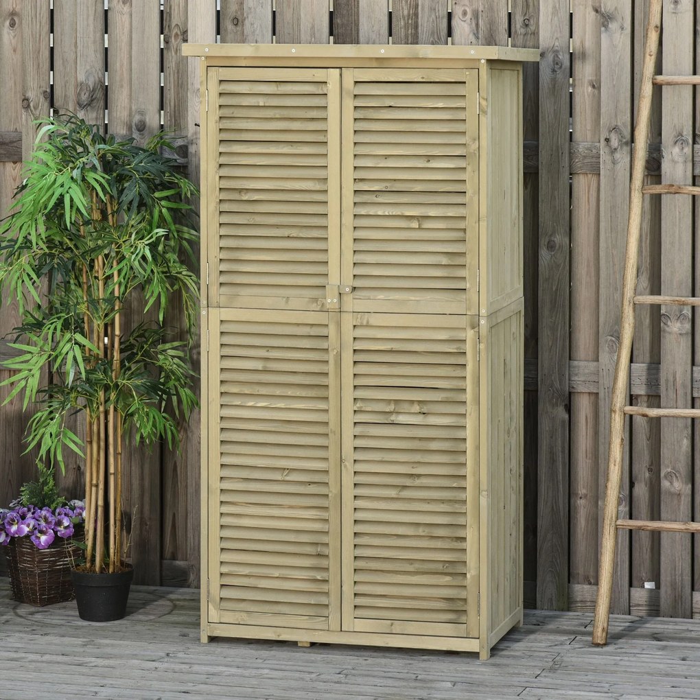 Armadio Mobile Portaoggetti da Giardino 87x46,5x160 cm in Legno Grigio...