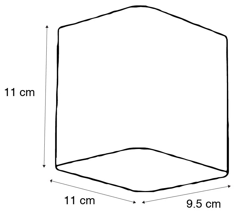 Applique da parete moderna marrone ruggine con LED IP54 quadrata - Evi