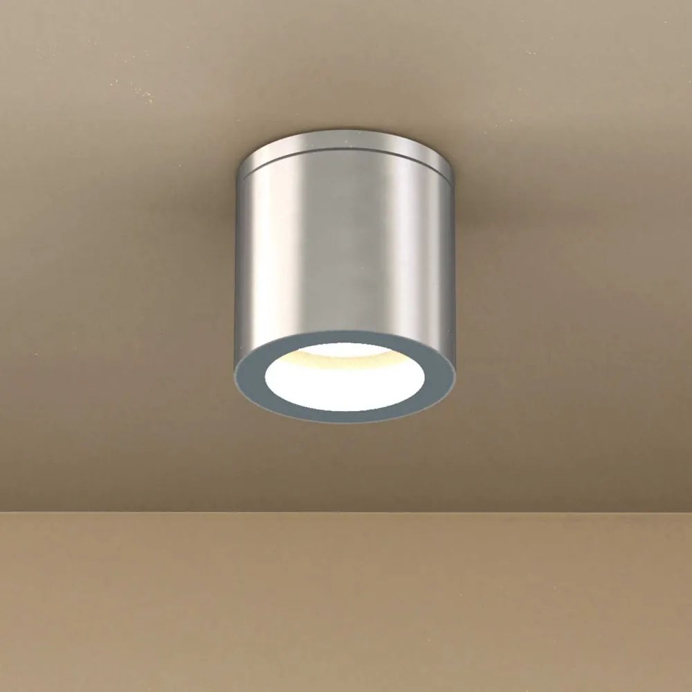 Applique da soffitto IP54 GU10 in Alluminio e Vetro - Inox Colore del corpo Inox