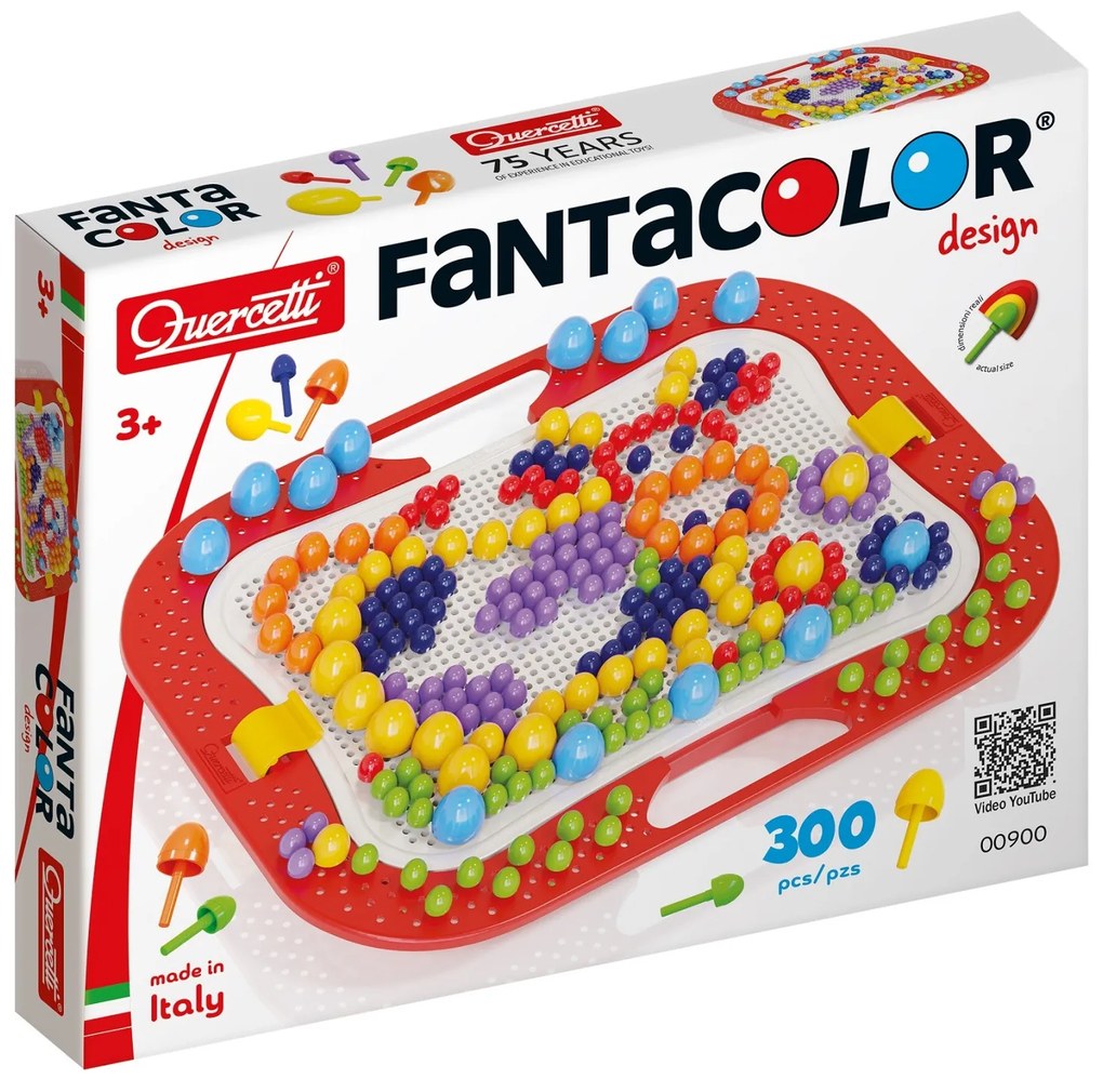 Mosaico Fantacolor Design - 300 pezzi, 3 dimensioni di chiodini