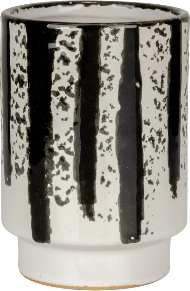 Portaspazzolino bianco e nero in ceramica Subiza – Wenko