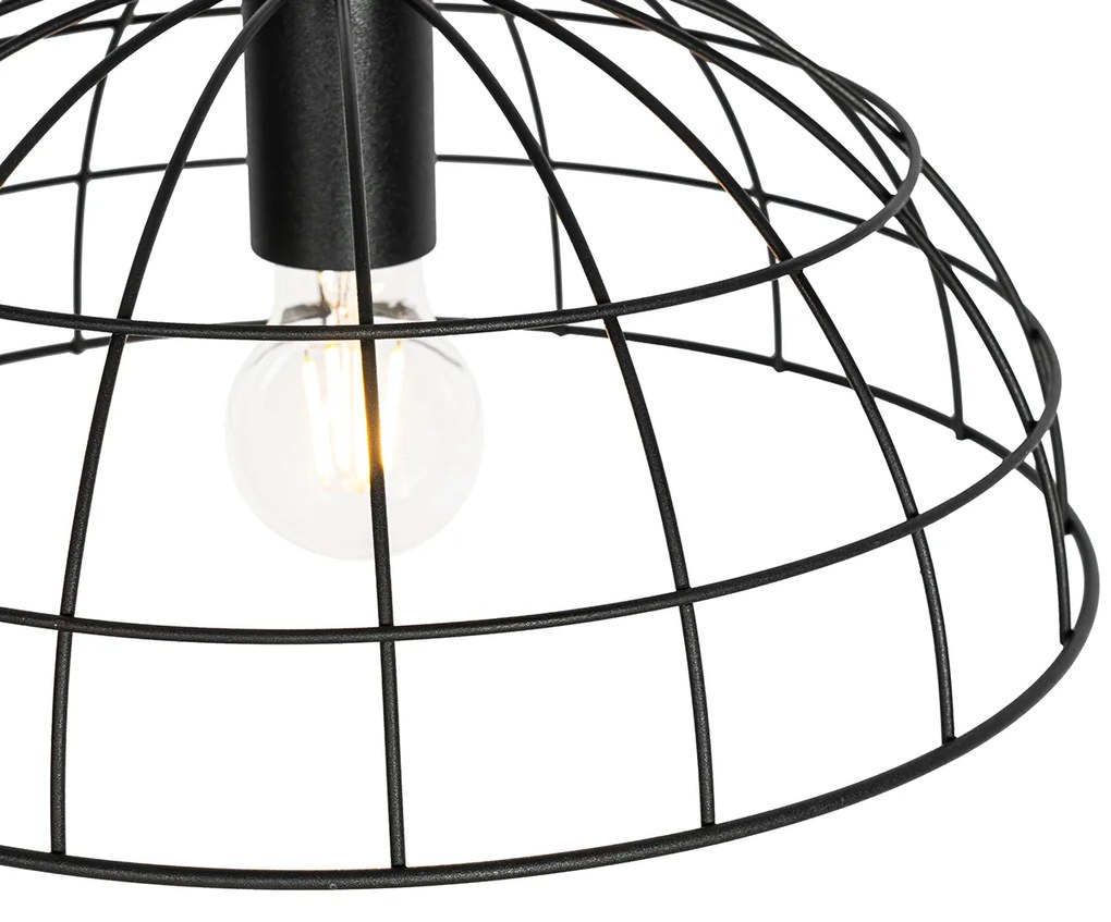 Lampada a sospensione industriale nera 2 luci - Hanze