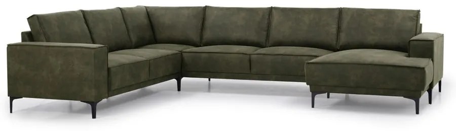 Divano angolare verde in similpelle (angolo destro) Copenhagen - Scandic