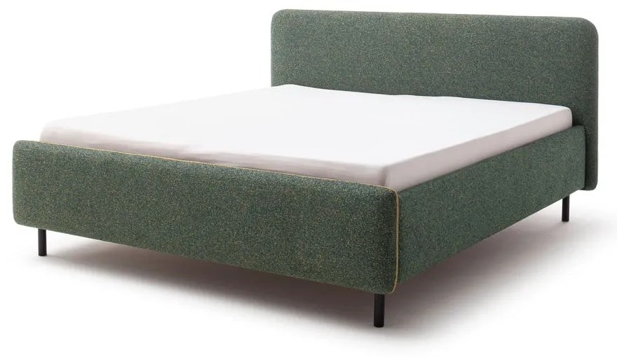 Letto matrimoniale imbottito verde scuro rete non inclusa 180x200 cm Primo – Meise Möbel