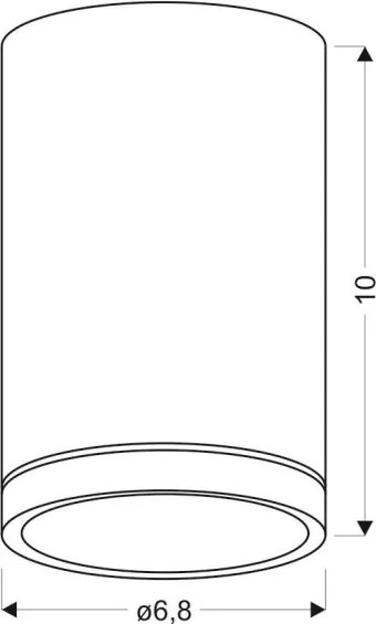 Plafoniera TUBA GU10/15W/230V