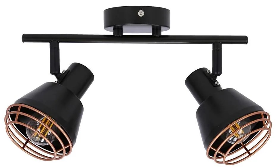 Faretto da parete NERIA 2xE14/40W/230V nero/rame