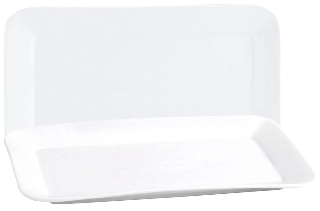 Teglia da Cucina Quid Basic Rettangolare Ceramica Bianco (35,8 x 21 cm) (6 Unità)
