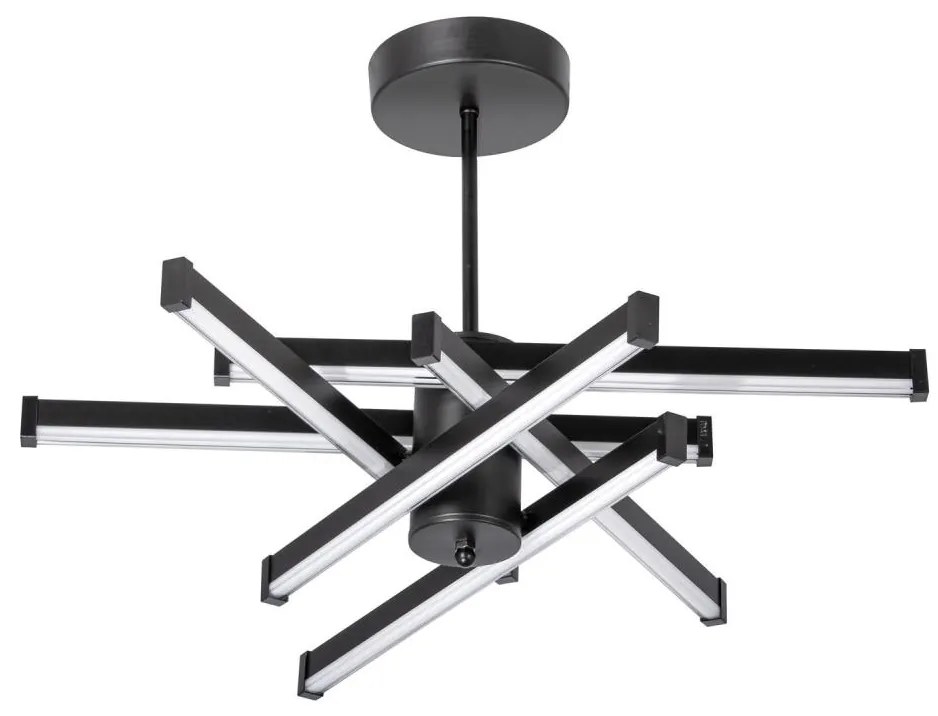 Lampadario a sospensione con supporto rigido LED 6xLED/10W/230V 3000-6500K diametro 66 cm nero