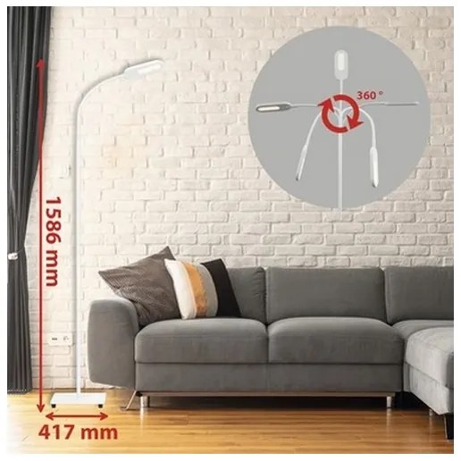 Briloner 1297-016 - Lampada da terra dimmerabile a LED LED/8W/230V