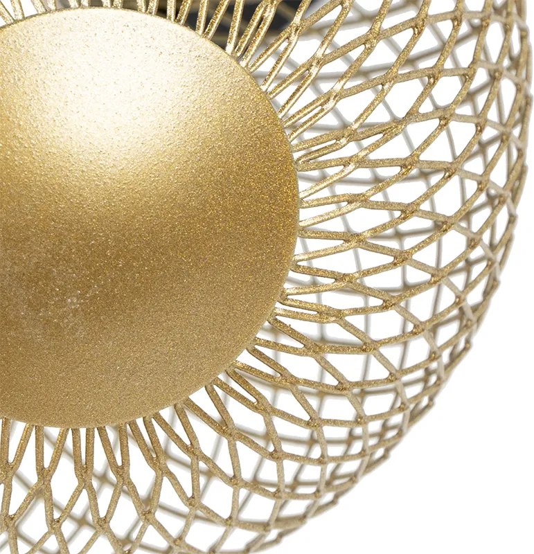 Faretto nero con oro regolabile - Athens Wire