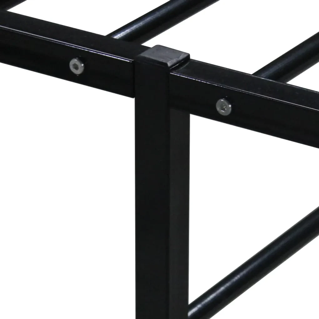 Giroletto nero in metallo 90x200 cm