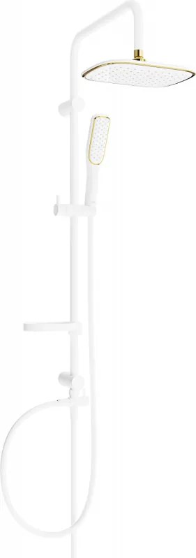 Mexen X49 colonna doccia, bianco/oro - 798494991-25