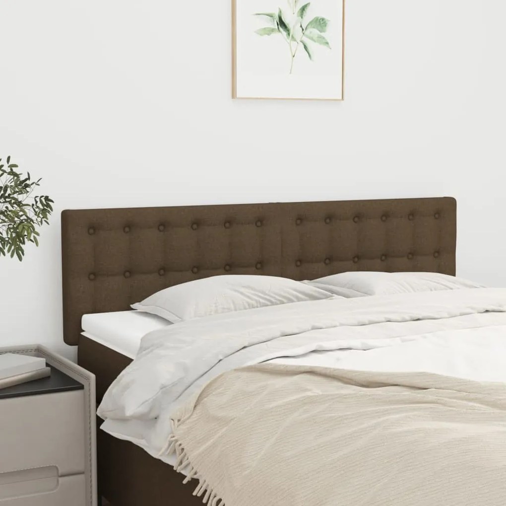 Testiere 2 Pz Marrone Scuro 72x5x78/88 Cm İn Tessuto /