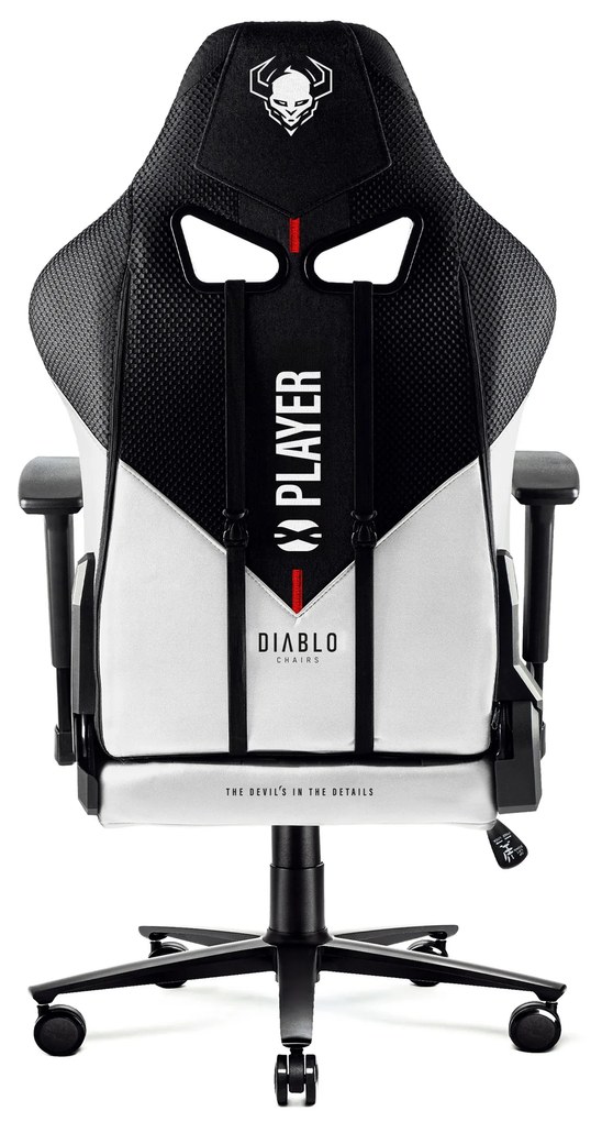 Sedia Da Gaming Diablo X-Player 2.0 In Materiale King Size: Bianco-Nero