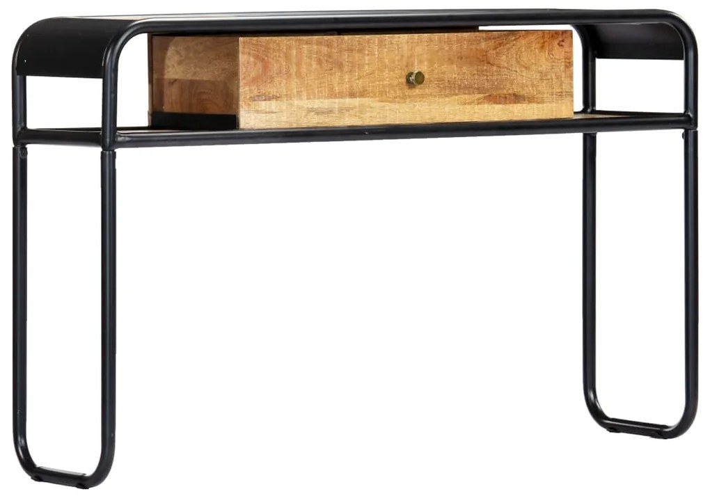 Tavolo Consolle 118x30x75 Cm İn Legno Massello Di Mango /