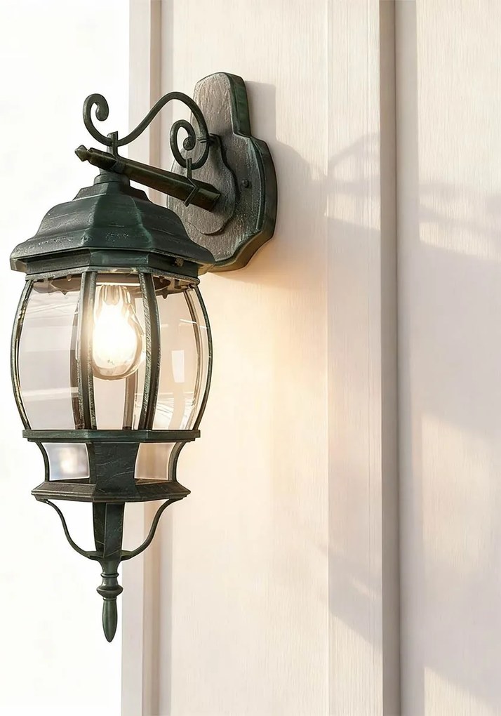 Applique da Esterno Storica E27 IP54 Verde Anticato - Serie BELLINI 1B