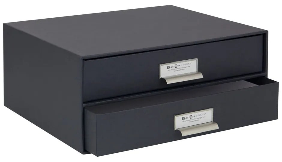 Cassetto portadocumenti a 2 livelli grigio scuro , 33 x 22,5 cm Birger - Bigso Box of Sweden